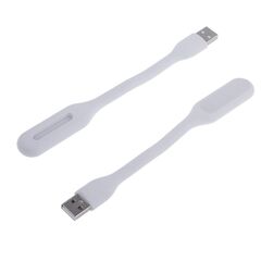 USB LED лампочка гибкая 3W, холодный свет белая