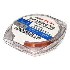 Фото 1. Дріт у котушці Kaisi FX-91 (для монтажу перемичок, D=0.01мм, L=120 m) | Yuca.com.ua