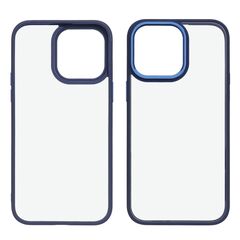 Чехол Aluminum Camera Frame для Apple iPhone 14 Pro Max color  03 темно-синий Люкс