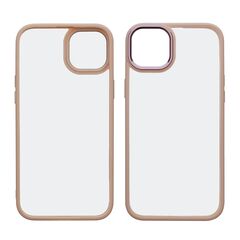 Чехол Aluminum Camera Frame для Apple iPhone 14 color  05 розовый Люкс