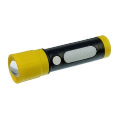 LED фонарик аккумуляторный Kongjiangbing KJB-179 140 lm, с боковой подсветкой 300 mAh, Type-C, yellow black