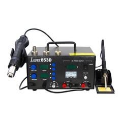 Паяльная станция Lukey 853D фен, паяльник, блок питания 15V 2A, тестер