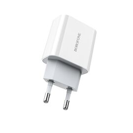Фото 1. Мережевий зарядний пристрій Borofone BA38A Plus Type-C PD 20W білий | Yuca.com.ua