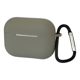 Чехол силиконовый с карабином для Apple AirPods Pro цвет  16 светло-серый