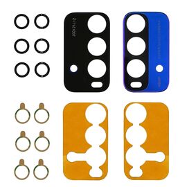 Фото 1. Скло камери для Xiaomi Redmi 9T (комплект 3 шт.) із блакитною рамкою | Yuca.com.ua