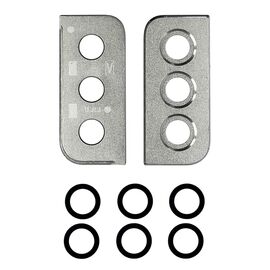 Фото 1. Скло камери для Samsung G996 Galaxy S21 Plus (2021) (комплект 3 шт.) із сріблястою рамкою | Yuca.com.ua