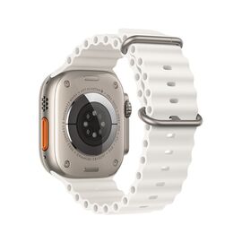 Фото 1. Ремінець силіконовий Hoco iWatch WA12 marine double buckle 38/ 40/ 41mm white | Yuca.com.ua