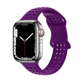 Фото 1. Ремінець силіконовий Hoco iWatch WA08 honeycomb 38/ 40/ 41mm dark purple | Yuca.com.ua