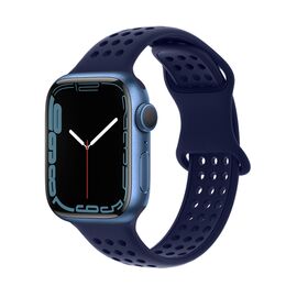 Фото 1. Ремінець силіконовий Hoco iWatch WA08 honeycomb 42/ 44/ 45/ 49mm evening blue | Yuca.com.ua