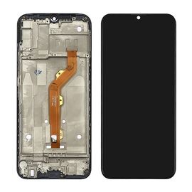 Дисплей для Tecno Spark 4/ Camon 12 (KC2/ KC8/ CC7) с чёрным тачскрином и корпусной рамкой