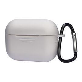 Чехол силиконовый с карабином для Apple AirPods Pro цвет  11 белый