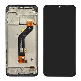 Дисплей для Tecno Spark 8C (KG5K) с чёрным тачскрином и корпусной рамкой