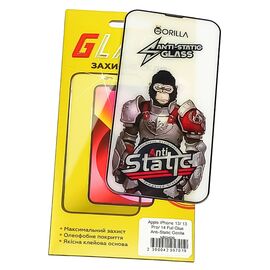 Фото 1. Захисне скло для Apple iPhone 13/ 13 Pro/ 14 Full Glue Anti-Static (0.3 мм, чорне) | Yuca.com.ua