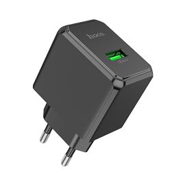 Фото 1. Мережевий зарядний пристрій Hoco CS12A USB 18W чорний | Yuca.com.ua