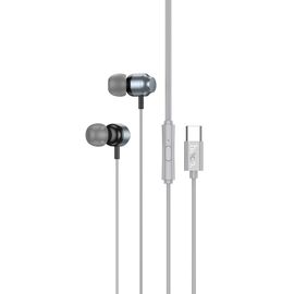 Фото 1. Навушники вакуумні Hoco M122 Type-C metal gray | Yuca.com.ua