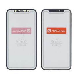 Стекло тачскрина с OCA плёнкой для Apple iPhone X чёрное с сеточкой G+OCA Pro