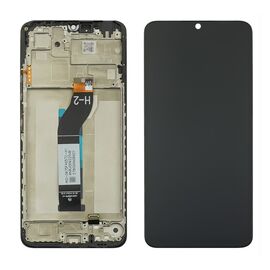 Дисплей для Xiaomi Redmi 13C с чёрным тачскрином и корпусной рамкой