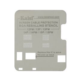 Фото 1. Трафарет BGA Kaisi для мікросхеми дисплея iPhone 12 Pro Max/ 13 Pro/ 13 Pro Max/ 14 Pro/ 14 Pro Max/ 15 Pro/ 15 Pro Max | Yuca.com.ua