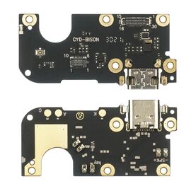 Разъём зарядки для Umidigi Bizon на плате с микрофоном и компонентами