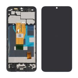 Дисплей для Realme C30 с чёрным тачскрином и корпусной рамкой