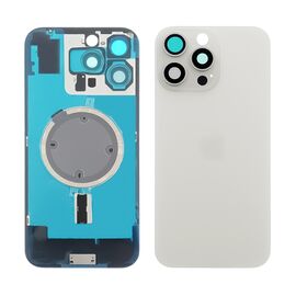 Фото 1. Заднє скло корпусу для Apple iPhone 16 Pro White Titanium (біле) з рамкою та склом камери | Yuca.com.ua
