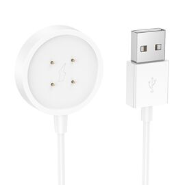 Фото 1. USB кабель для смарт годинника Hoco Y24 white | Yuca.com.ua