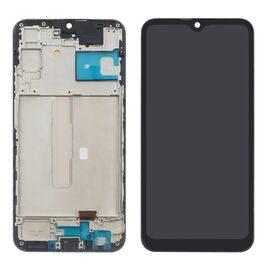 Дисплей для Samsung A256 Galaxy A25 (2023) с чёрным тачскрином и корпусной рамкой (с широким ободком) OLED