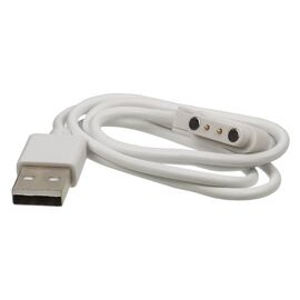 USB кабель для смарт часов универсальный магнитный 2 pin (4 x 12.3 mm) white