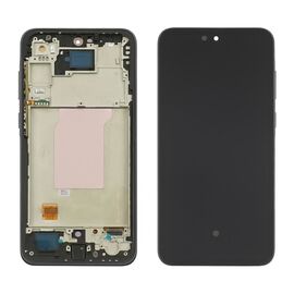 Дисплей для Samsung A356 Galaxy A35 (2024) с чёрным тачскрином и синей корпусной рамкой OLED