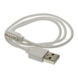 USB кабель для смарт часов универсальный магнитный 2 pin (2.8 x 9 mm) white