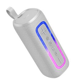 Портативная Bluetooth колонка Hoco HC36 с LED подсветкой gray