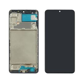 Дисплей для Samsung A225 Galaxy A22 (2021) с чёрным тачскрином и корпусной рамкой 6.39" OLED