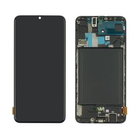 Дисплей для Samsung A705 Galaxy A70 (2019) с чёрным тачскрином и корпусной рамкой GH82-19747A