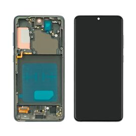 Дисплей для Samsung G990F Galaxy S21 с чёрным тачскрином и чёрной корпусной рамкой IPS