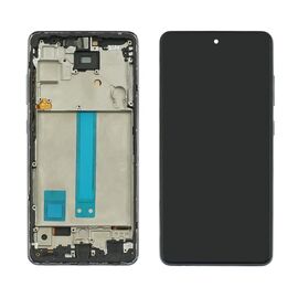 Дисплей для Samsung A525 Galaxy A52 (2020) с чёрным тачскрином и серой корпусной рамкой IPS