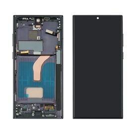 Дисплей для Samsung S908B Galaxy S22 Ultra с чёрным тачскрином и чёрной корпусной рамкой IPS