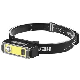 Налобный LED фонарь T124 XPE + COB, 150 lm, съемный аккумулятор 18650 1200 mAh, Type-C, 5 режимов, black