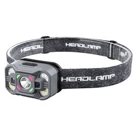 Налобный LED фонарь T127 XPE + COB, 90 lm, встроенный аккумулятор 500 mAh, Type-C, 5 режимов, gray