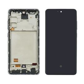 Дисплей для Samsung A725 Galaxy A72 (2021) с чёрным тачскрином и серой корпусной рамкой OLED