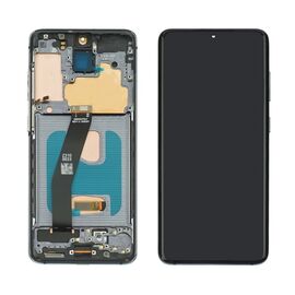 Дисплей для Samsung G980 Galaxy S20 (4G) с чёрным тачскрином и чёрной корпусной рамкой OLED