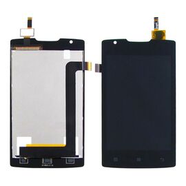 Дисплей для Lenovo A1000 с чёрным тачскрином (смартфон)