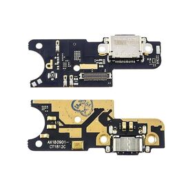 Разъём зарядки для Xiaomi Pocophone F1 на плате с микрофоном и компонентами