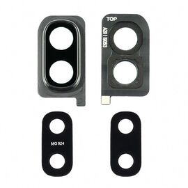 Стекло камеры для Samsung A205 Galaxy A20 (2019) c чёрной рамкой