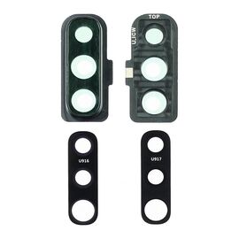 Фото 1. Скло камери для Samsung A705 Galaxy A70 (2019) чорне із сірою рамкою | Yuca.com.ua