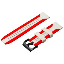 Фото 1. Ремінець силіконовий Frontier для Samsung S3/ S4 22mm біло-червоний | Yuca.com.ua