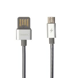 Фото 1. Кабель Remax RC-080m в металевому обплетенні USB to MicroUSB 1m silver | Yuca.com.ua