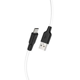 Кабель Hoco X21 Plus USB to MicroUSB 1m black white