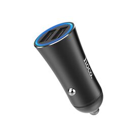 Фото 1. Автомобільний зарядний пристрій Hoco Z30A 2 USB чорний | Yuca.com.ua