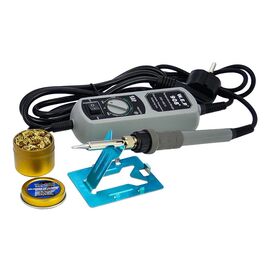 Фото 1. Паяльник з портативним блоком управління WEP 908+ у блістері з підставкою (65W, аналогове регулювання t 200-480°C, жало 900M) | Yuca.com.ua