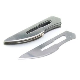 Фото 1. Леза скальпеля RJ 23 для плоских ручок, упаковка 10шт | Yuca.com.ua